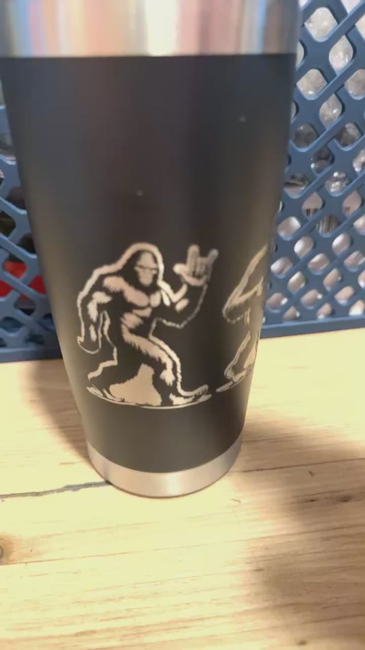 Bigfoot I Love You 20oz Laser Engraved Tumbler