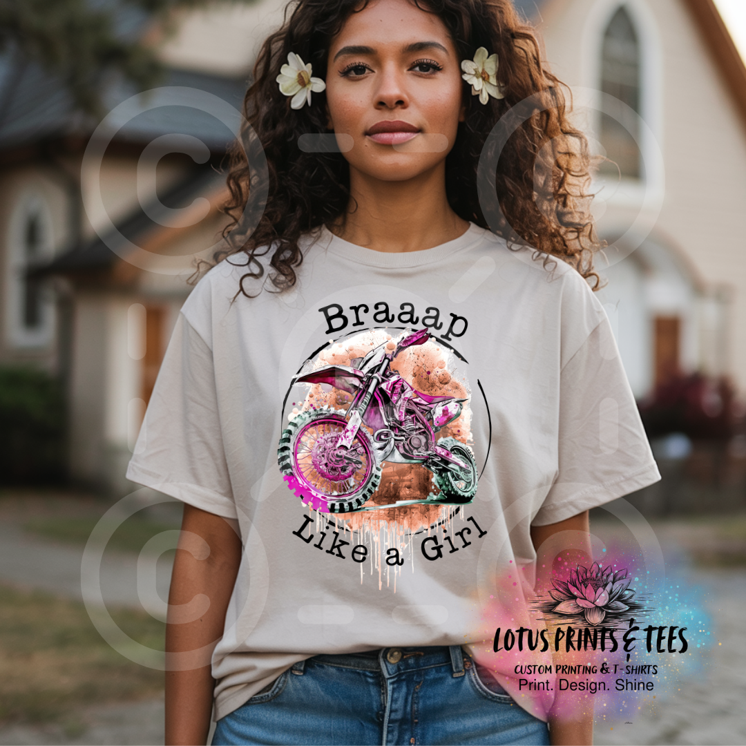 Braap Like a Girl Custom Graphic Top