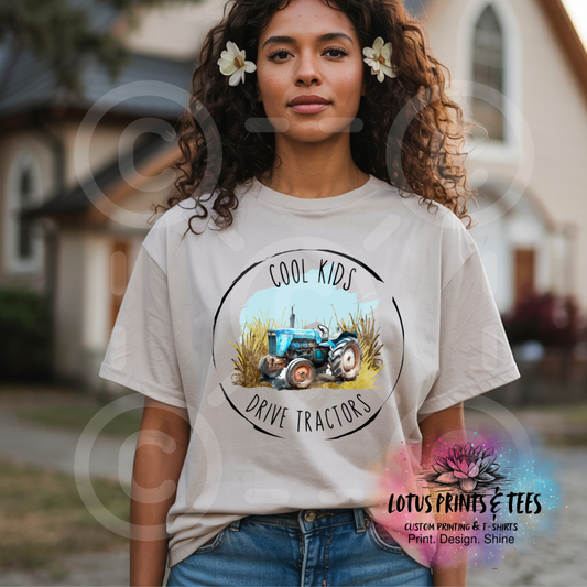 Cool Kids Drive Tractors Custom Graphic Top