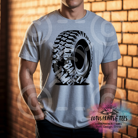 Barely Tamed Tire Custom Graphic Top