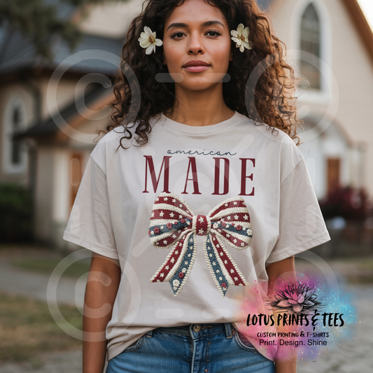 American Made Bow Custom Graphic Top