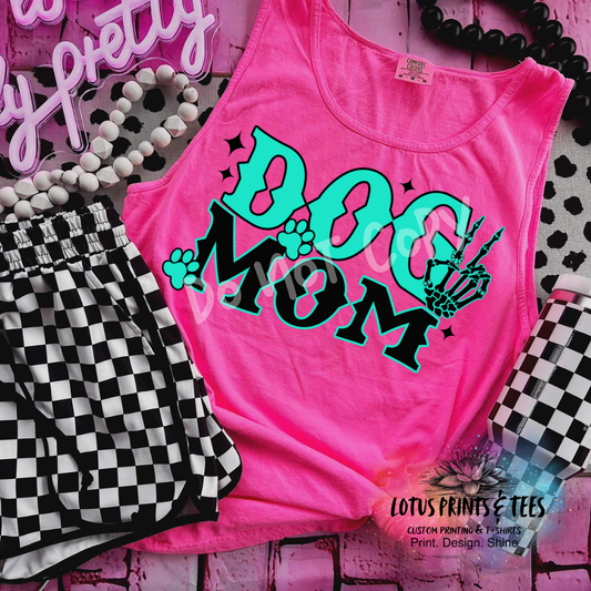 DOG MOM TURQ