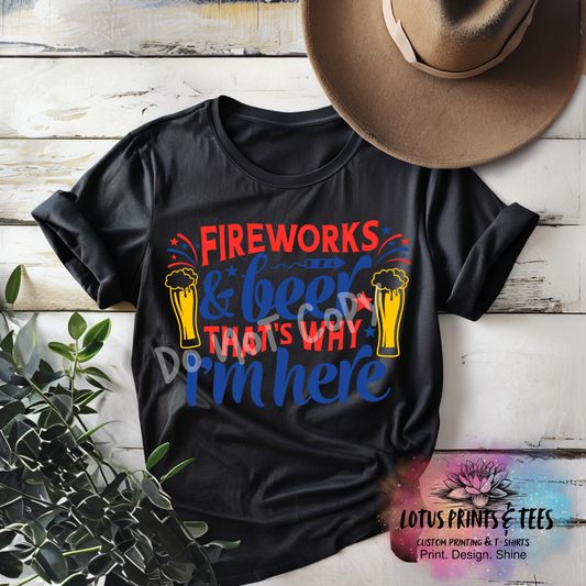 FIREWORKS AND BEER