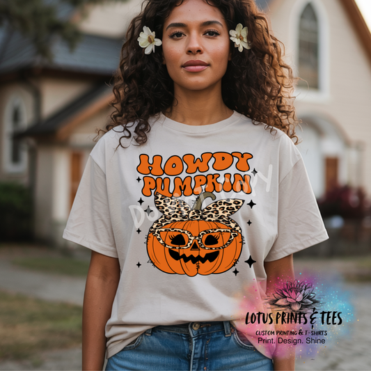 Howdy Pumpkin Graphic Top