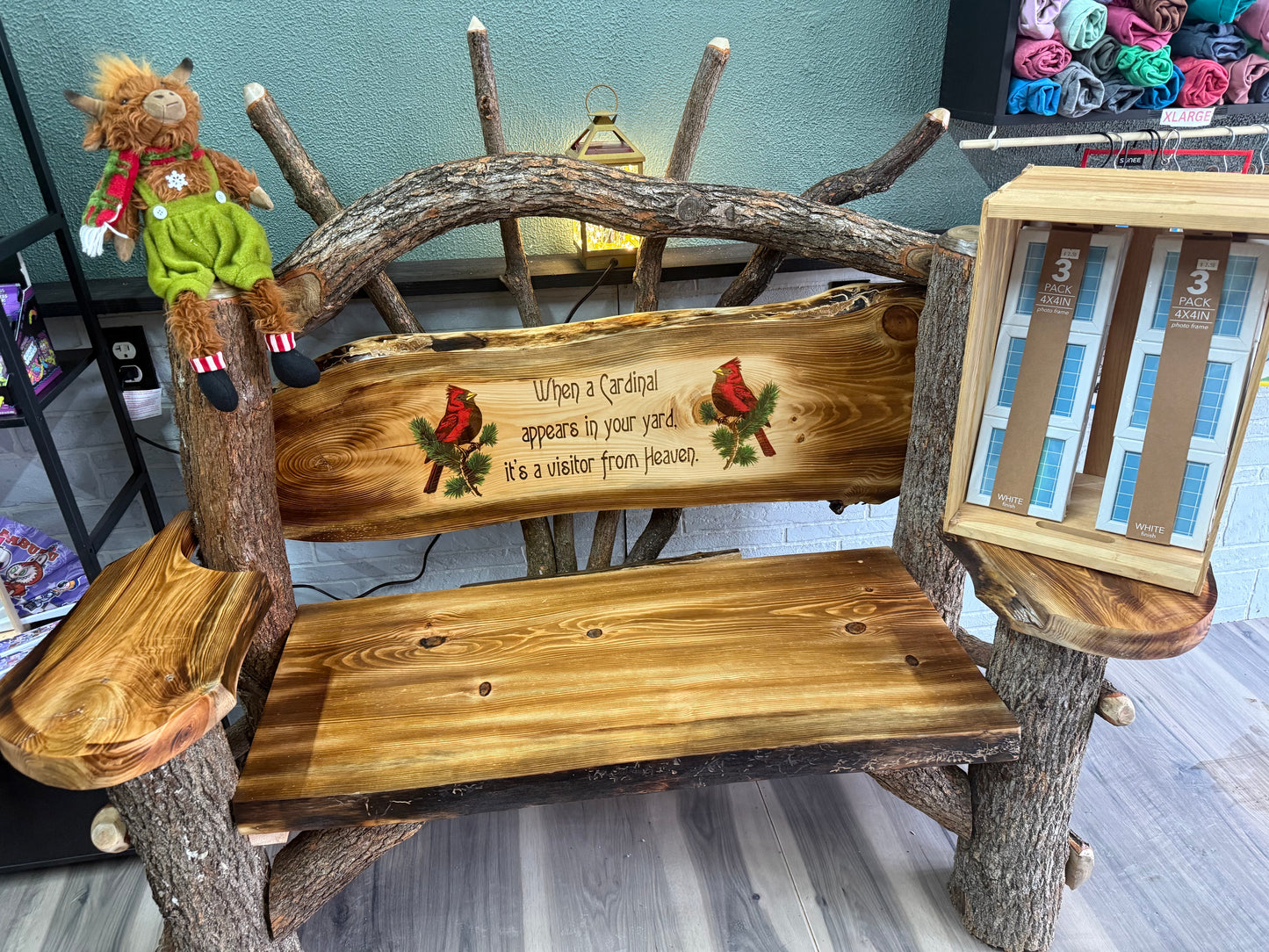 Local Amish-Made Sassafras Wood Bench (IN STORE PICK UP ONLY!!!)
