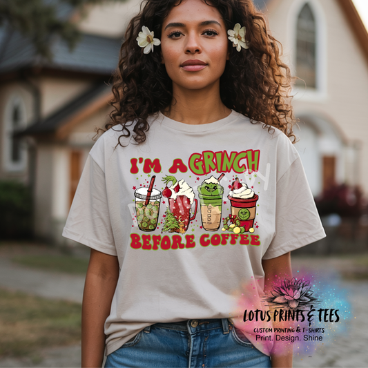 Im A Mean Green Before Doffee Graphic Top