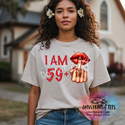 I Am 59+ Graphic Top