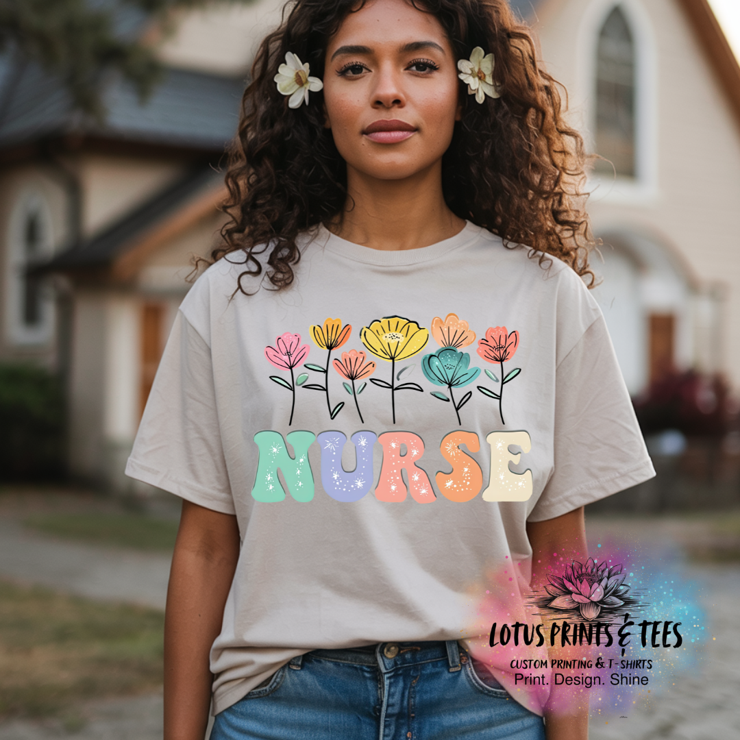 Floral Names Collection Custom Graphic Top (Leave a Note With Your Choice)