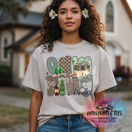 Camping Cute Custom Graphic Top