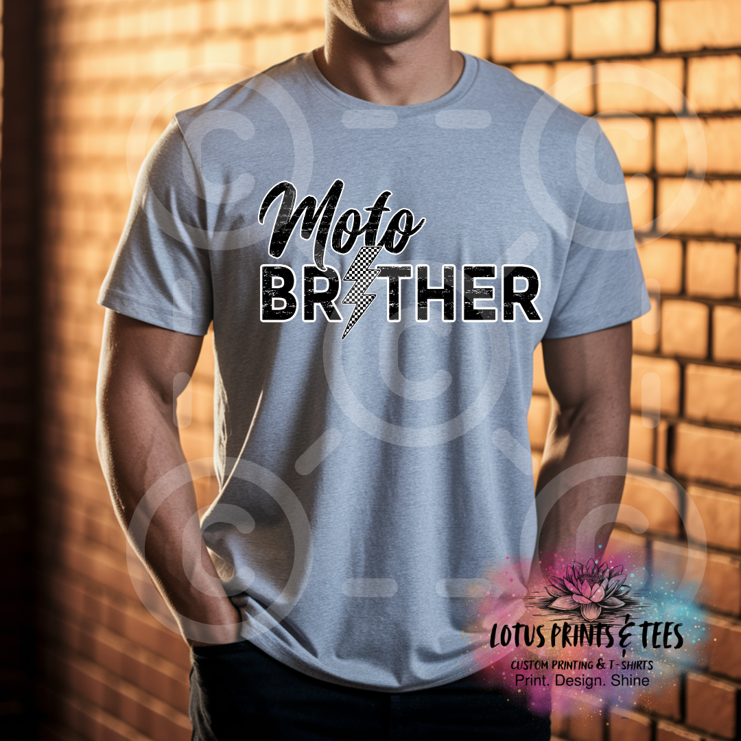 Moto Brother Bolt Custom Graphic Top