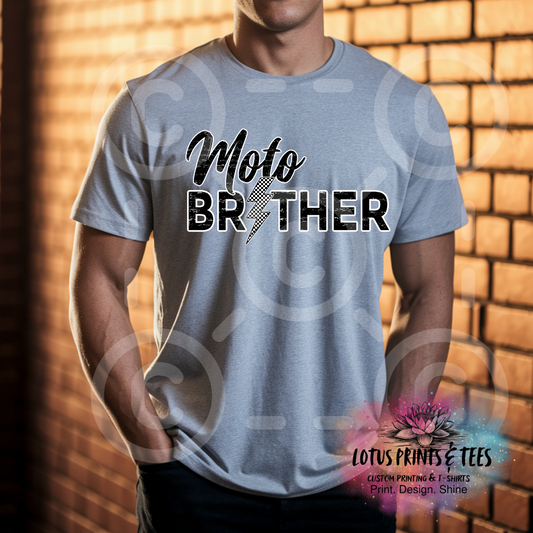 Moto Brother Bolt Custom Graphic Top