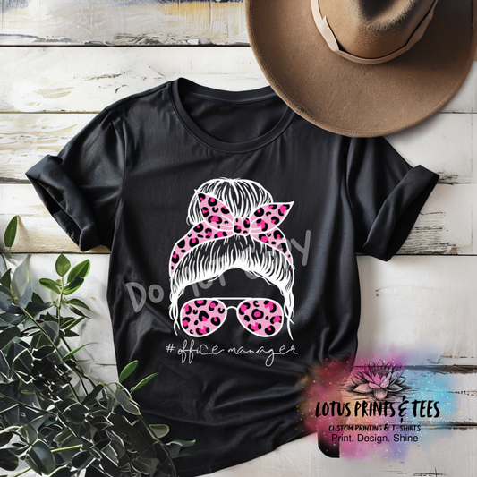 OFFICE MANAGER Custom Graphic Top